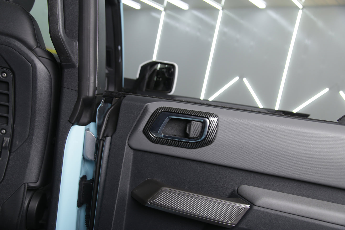 Interior Door Handle Trim for Ford Bronco 2021+ (Glossy Carbon Fiber)