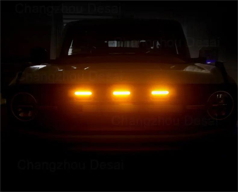 Raptor-Style Grille Lights for 2021+ Ford Bronco (Badlands and Wildtrak Grilles)