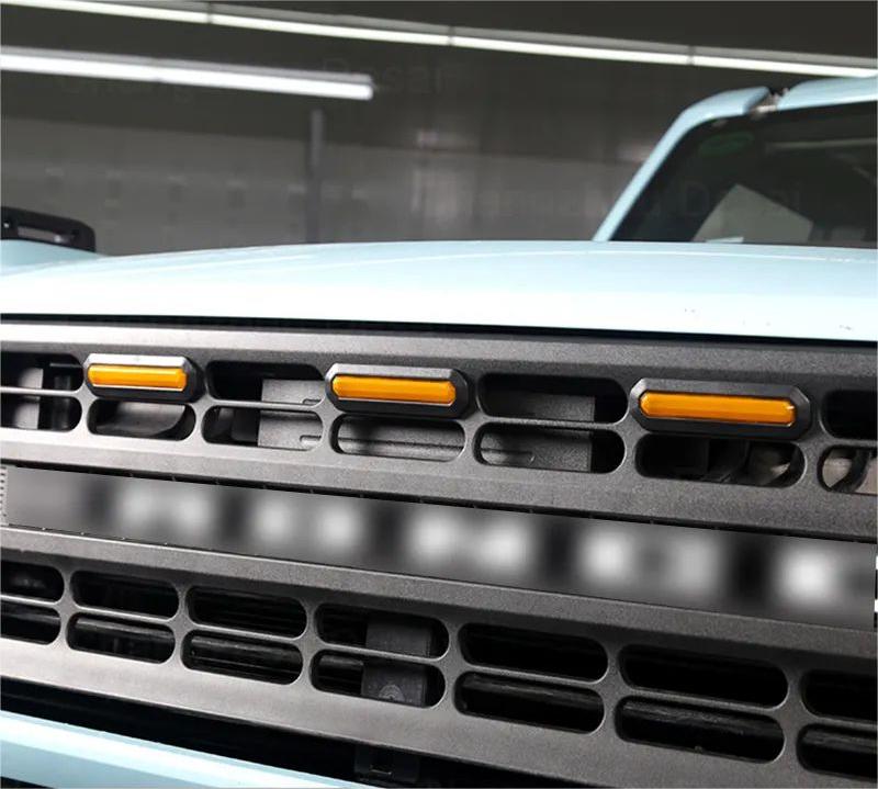 Raptor-Style Grille Lights for 2021+ Ford Bronco (Badlands and Wildtrak Grilles)
