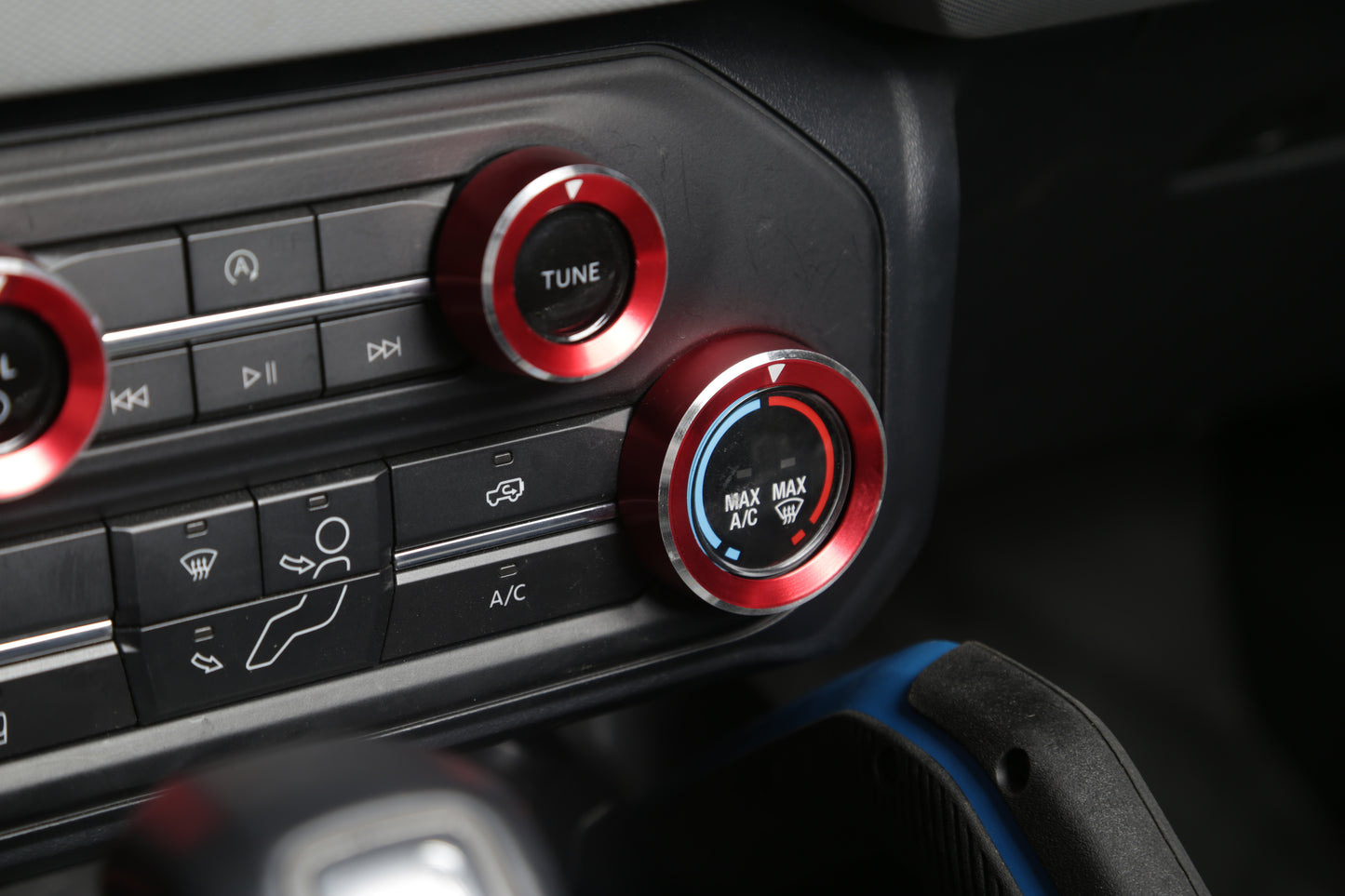 Central Panel Knob Cover for Ford Bronco 2021+ - Red