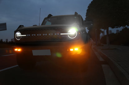 Raptor-Style fog lights for 21+ Ford Bronco w/Modular bumper
